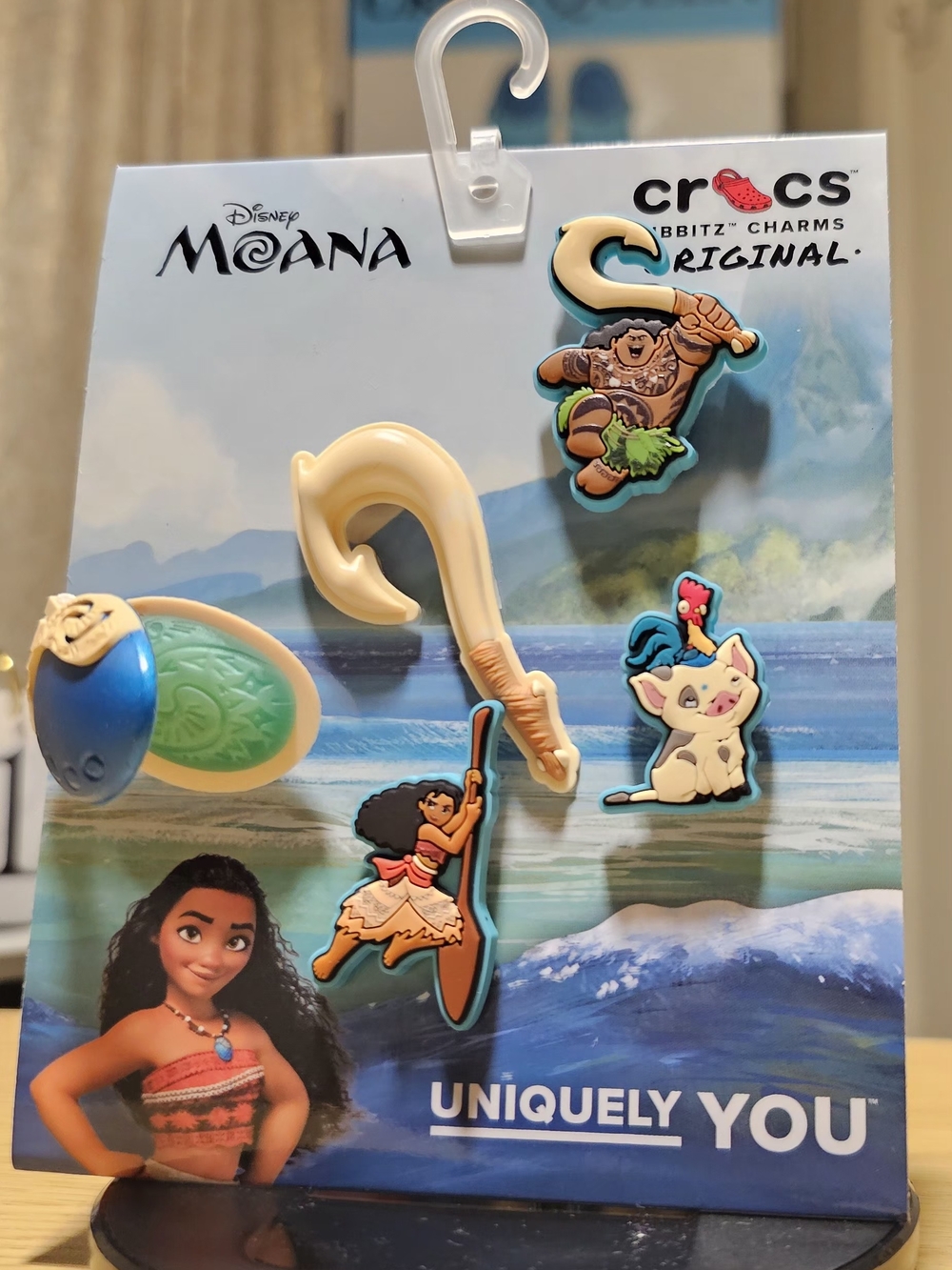 Authentic Blue, Cream, Green, Moana Pack Of Crocs Jibbitz